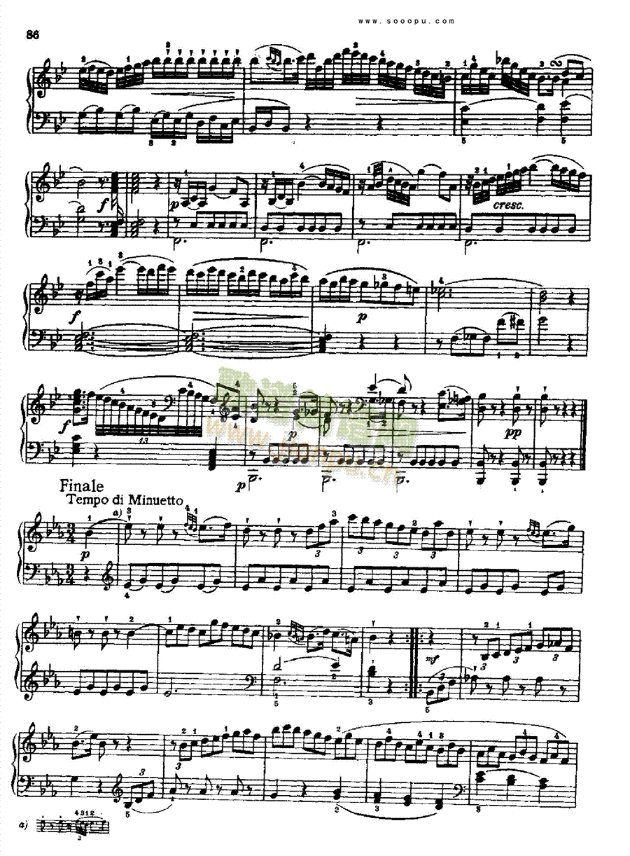 奏鸣曲九为冯.根青格夫人而作1789-1790 键盘类 钢琴12