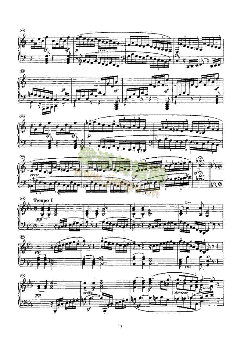 奏鸣曲(Opus27 Nr.1) 键盘类 钢琴3