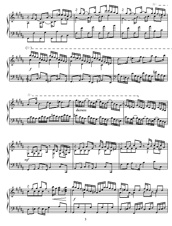 B大调练习曲3