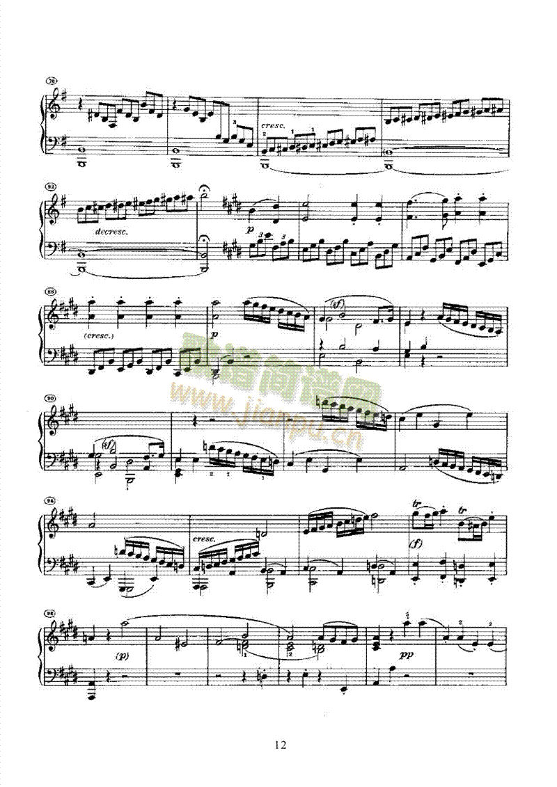 奏鸣曲(Opus14 Nr.1) 键盘类 钢琴12