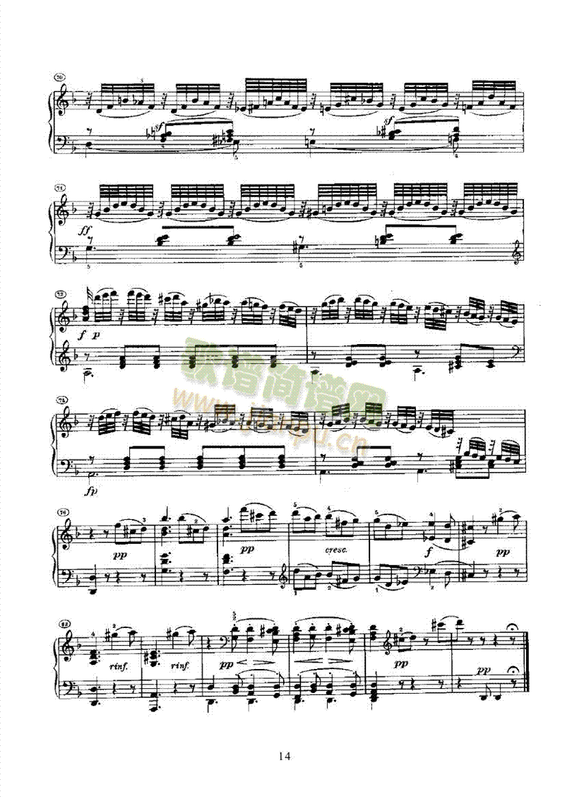 奏鸣曲(Opus10 Nr.3) 键盘类 钢琴14
