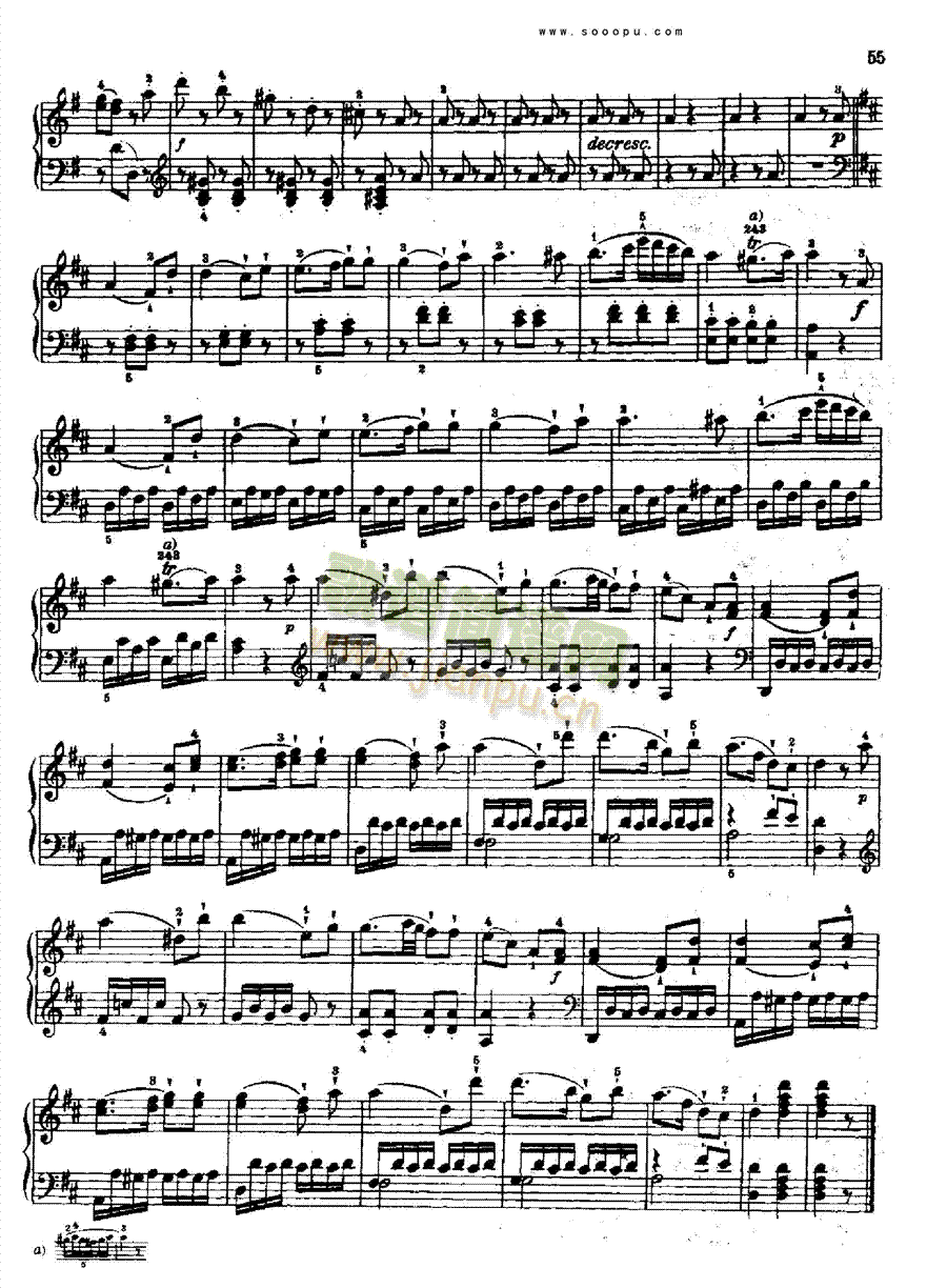 奏鸣曲六(献给奥恩布鲁格的姐妹们) 键盘类 钢琴8