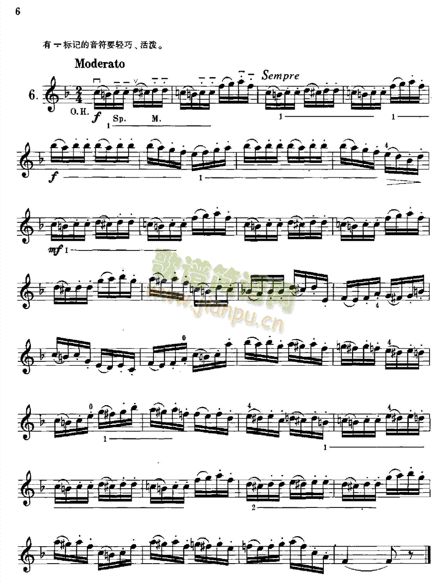 沃尔法特小提琴练习曲60首作品第45号 弦乐类 小提琴6