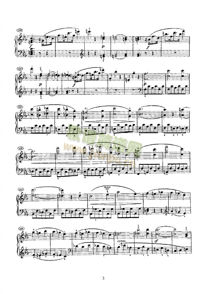 奏鸣曲(Opus10 Nr.1) 键盘类 钢琴3