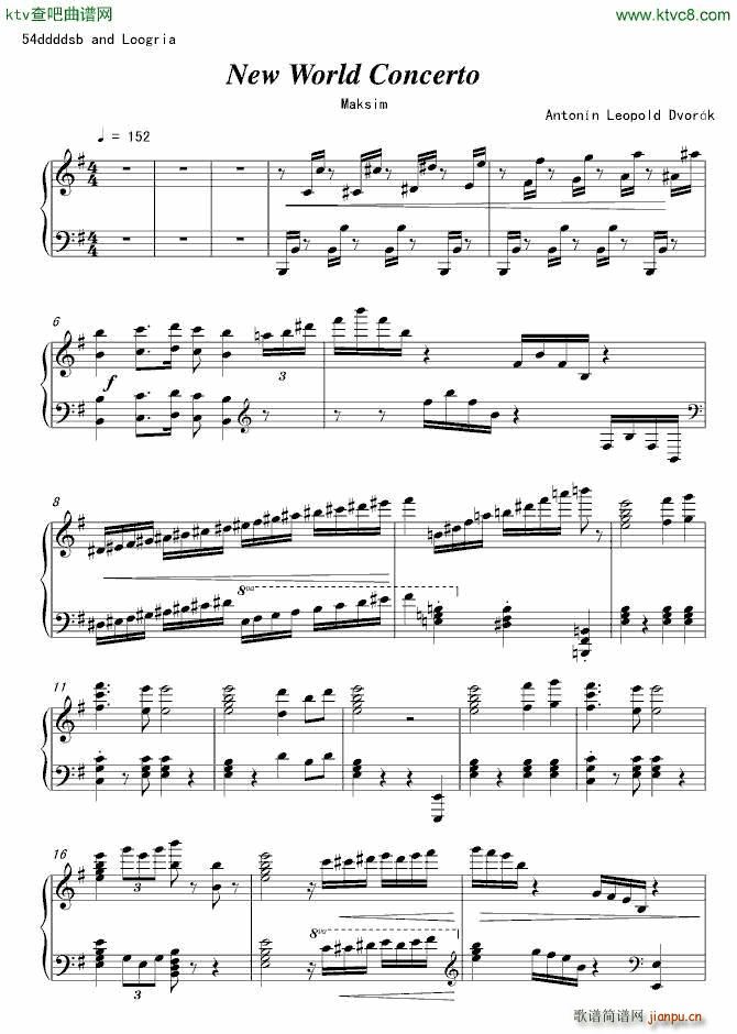 新世界钢琴协奏曲_马克西姆 Maksim Mrvica1
