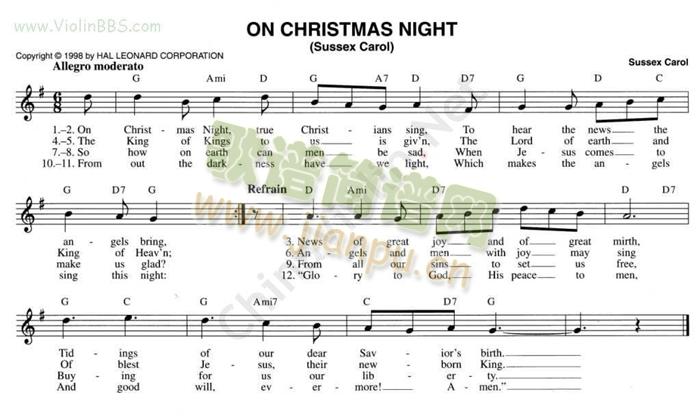 142.ON CHRISTMAS NIGTH(SUSSEX CAROL)1