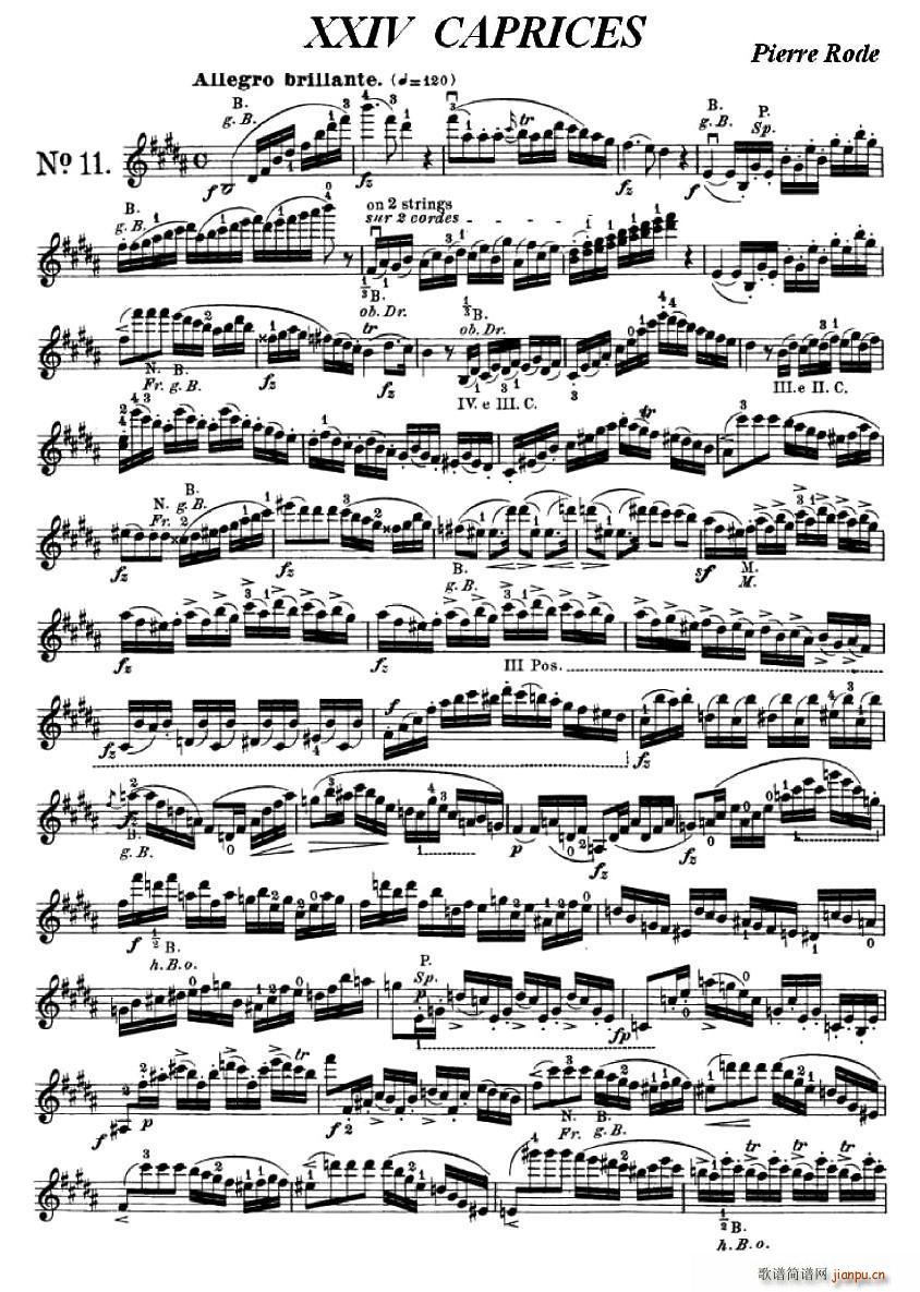 24首小提琴练习曲之111