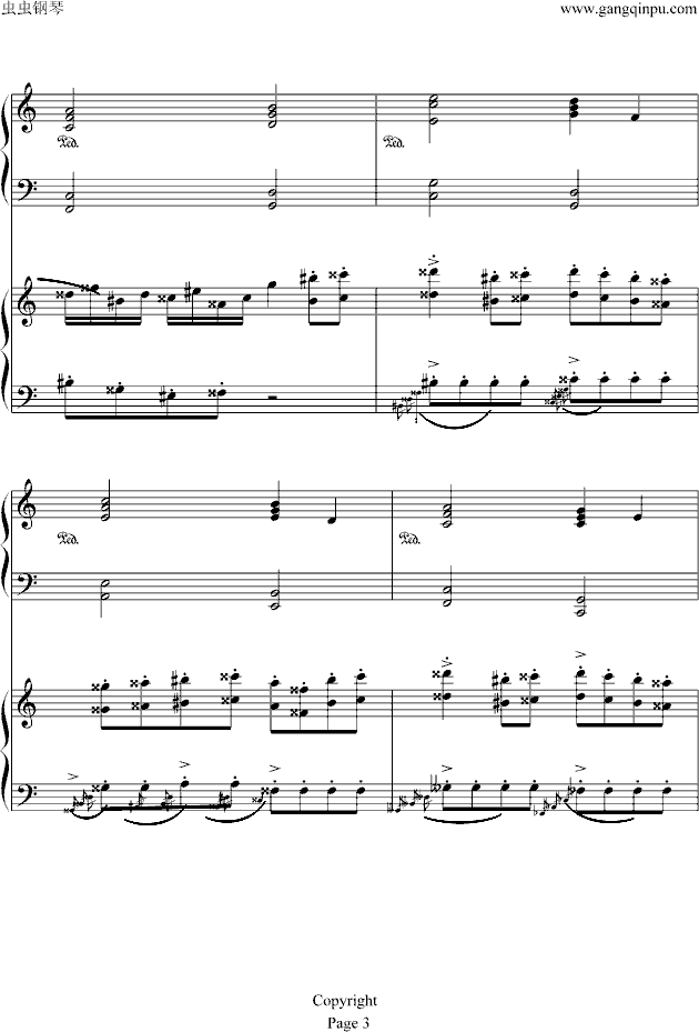 土耳其进行曲――卡农-钢琴谱(钢琴曲)-帕赫贝尔-Pachelbel3