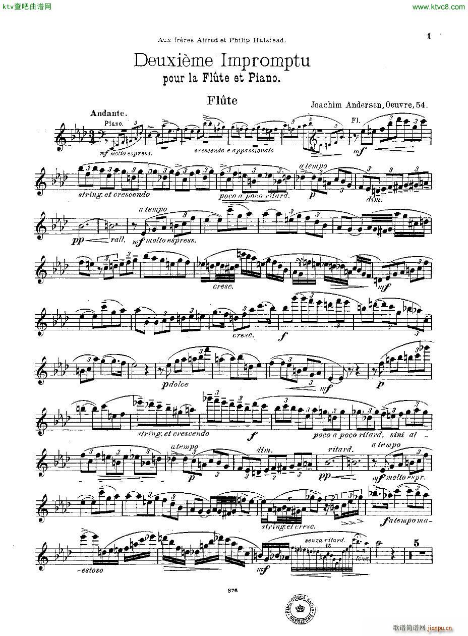 Andersen op 54 Deuxieme Impromptu fl pno11
