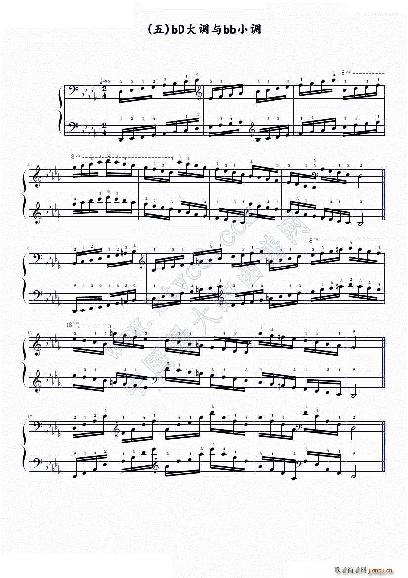 bD大调与b小调-中国音乐家协会钢琴考级 六级音阶（五）1