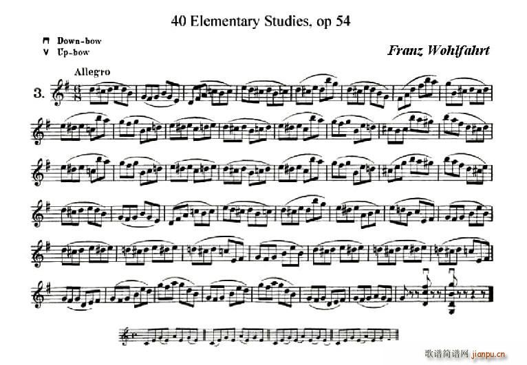 40首小提琴初级技巧练习曲之三1