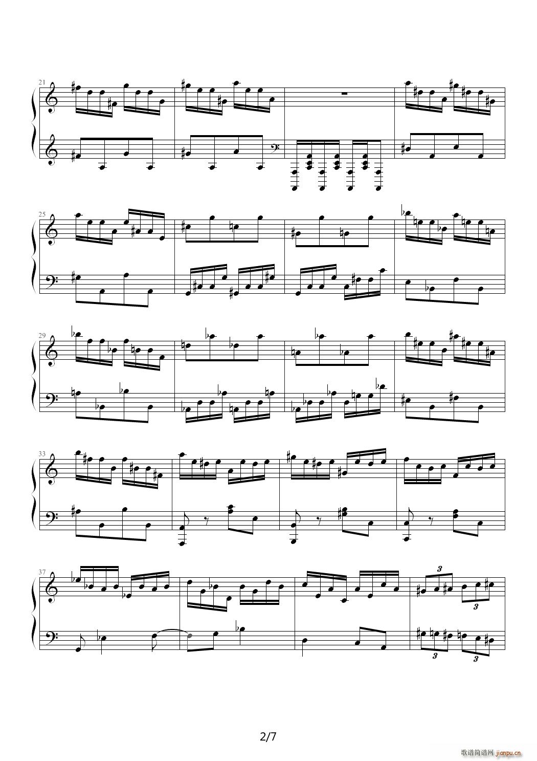 狼兔 练习曲 C调2