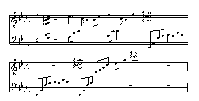 幽灵公主片尾曲-钢琴谱(钢琴曲)-动漫影视5