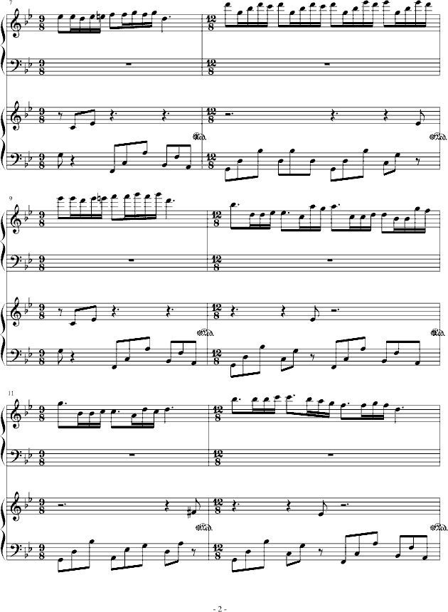 Mariage Damour-梦中婚礼-钢琴谱(钢琴曲)-克莱德曼2