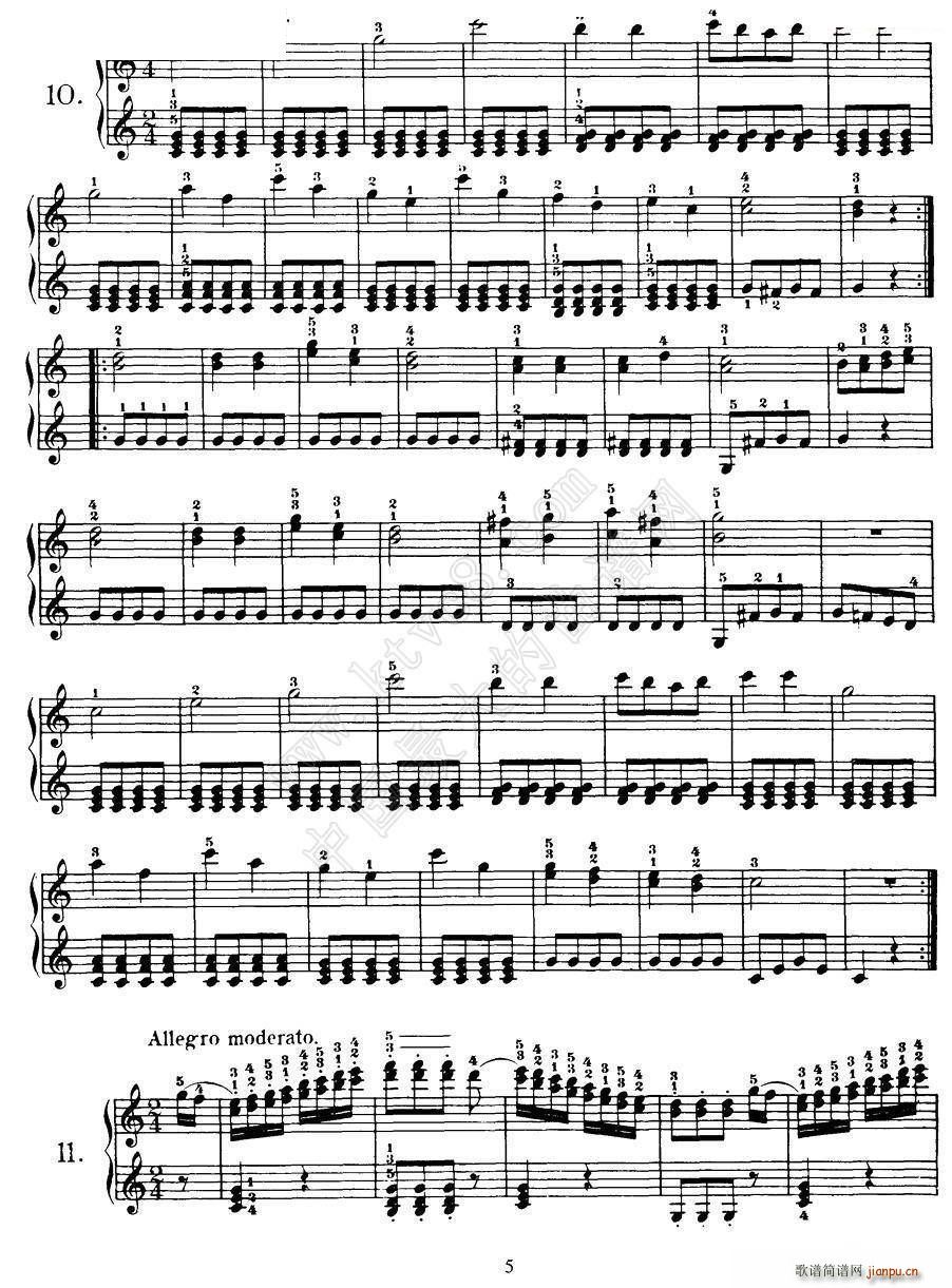 Czerny - 100 Progressive Studies Op 139 （1―21）5
