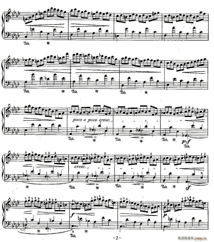 肖邦钢琴练习曲，Op.25之二2