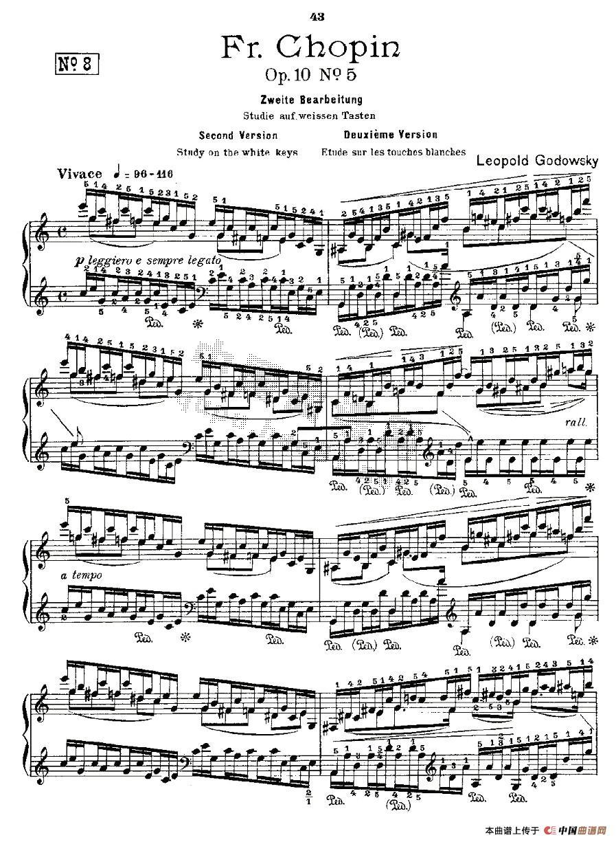 肖邦《练习曲》Fr.Chopin Op.10 No5-21
