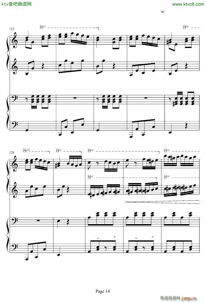 土耳其进行曲 四手联弹 李云迪_周杰伦14