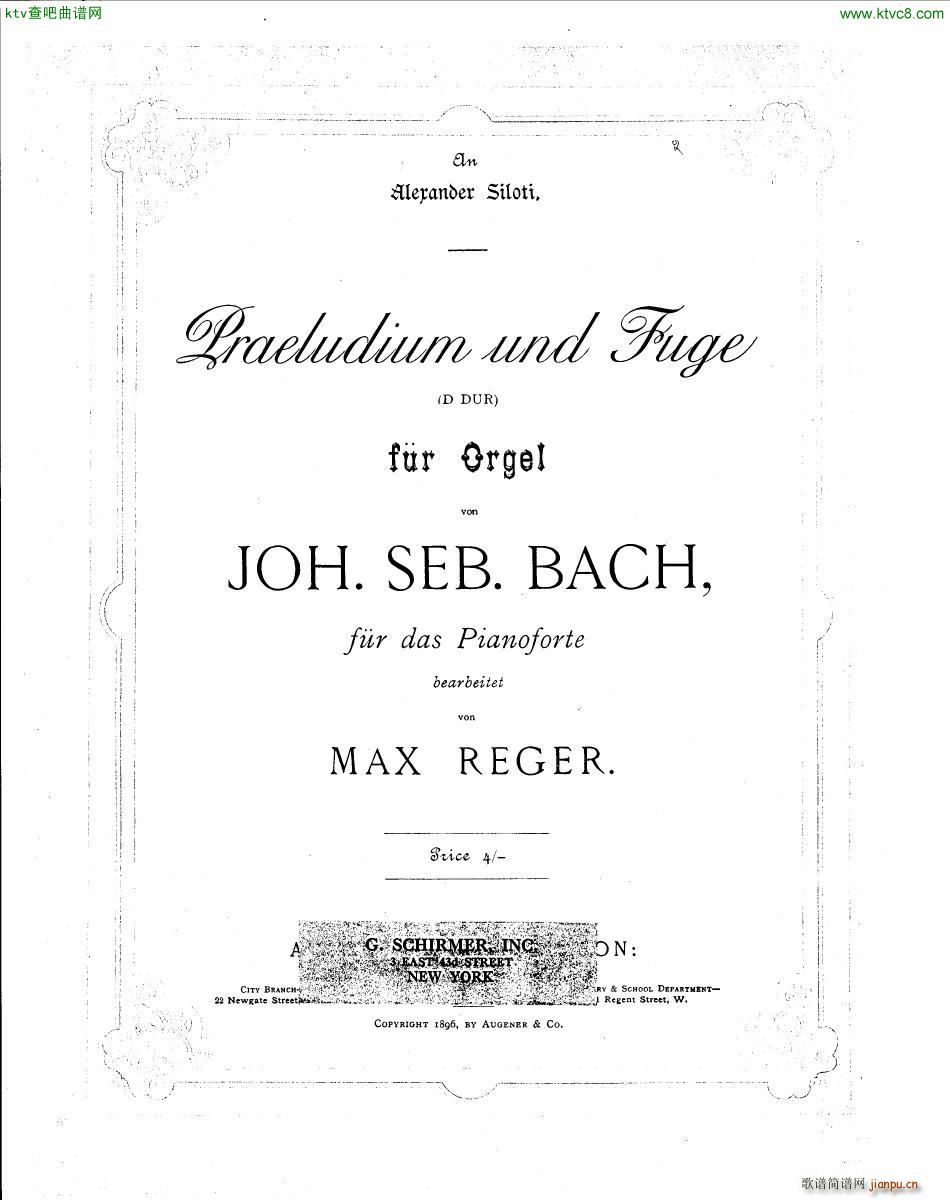 Bach JS BWV 532 Prelude and Fugue in D1