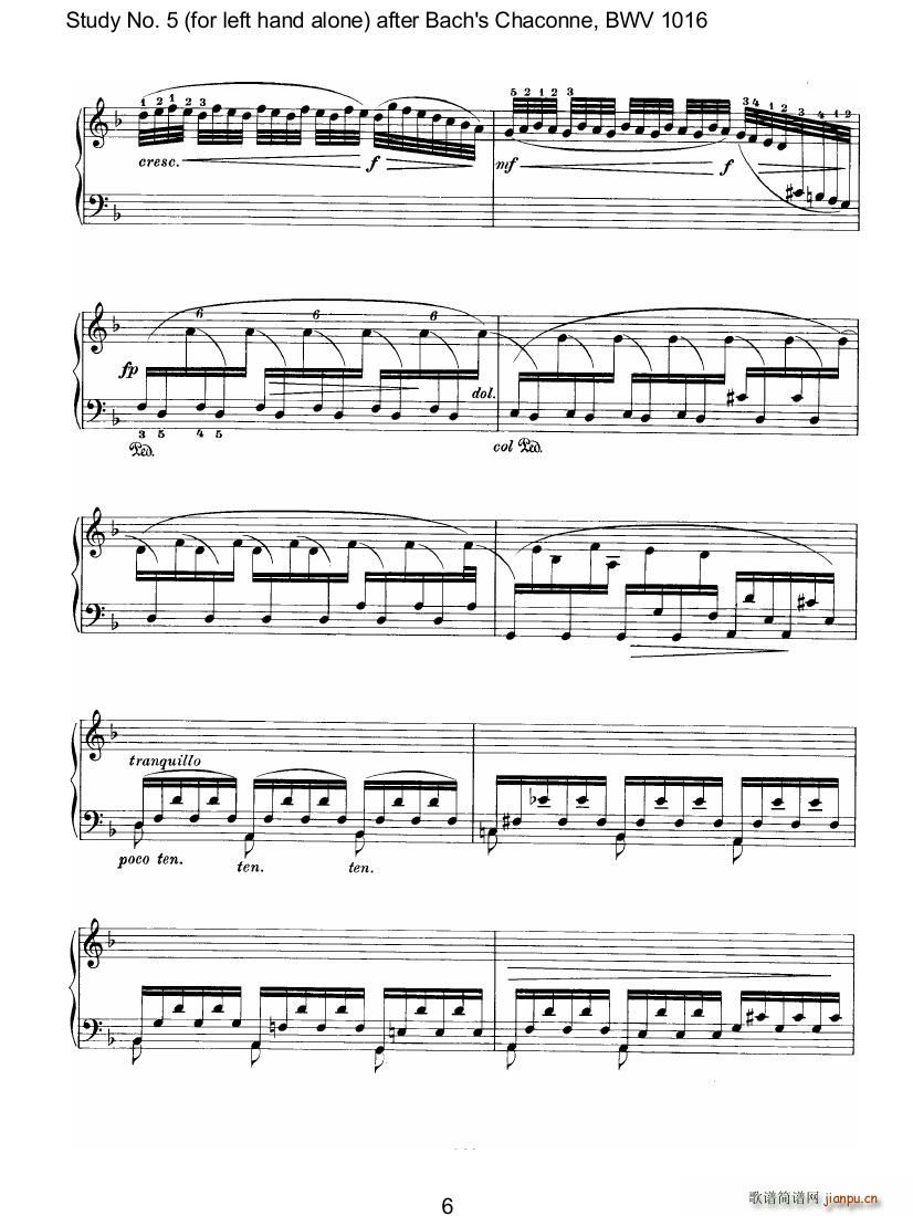Bach Brahms BWV1016 Chaconne as Etude 5 left hand11