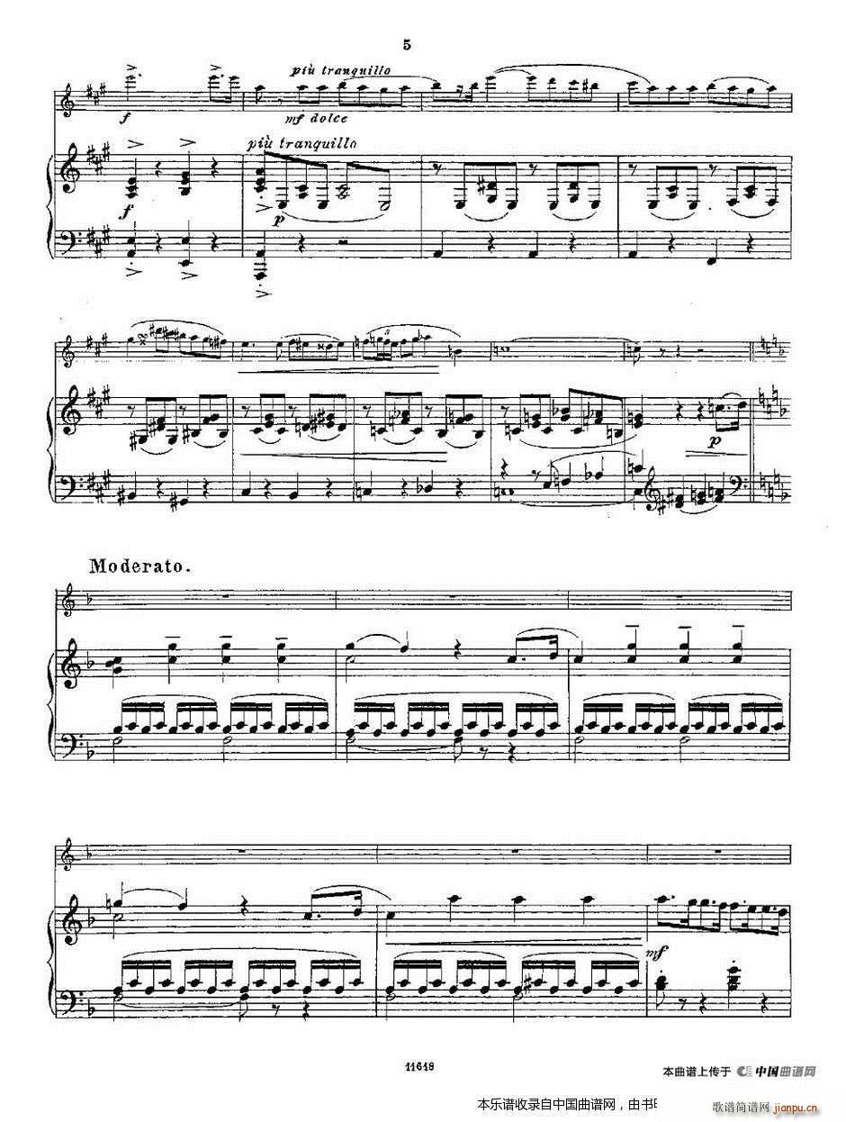 Opern-Transcriptionen Op 45-3（长笛 钢琴伴奏） 长笛谱5