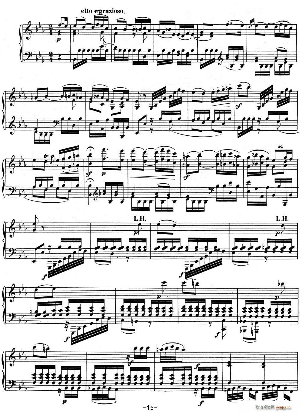 贝多芬钢琴奏鸣曲04 大调奏鸣曲 降E大调 Op 7 E-flat major15