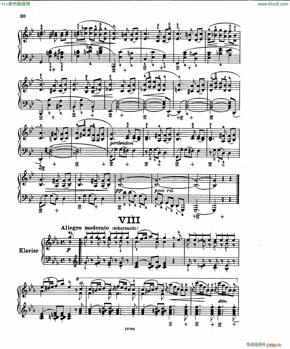 Fuchs Robert Improvisation pour clavier op 1118