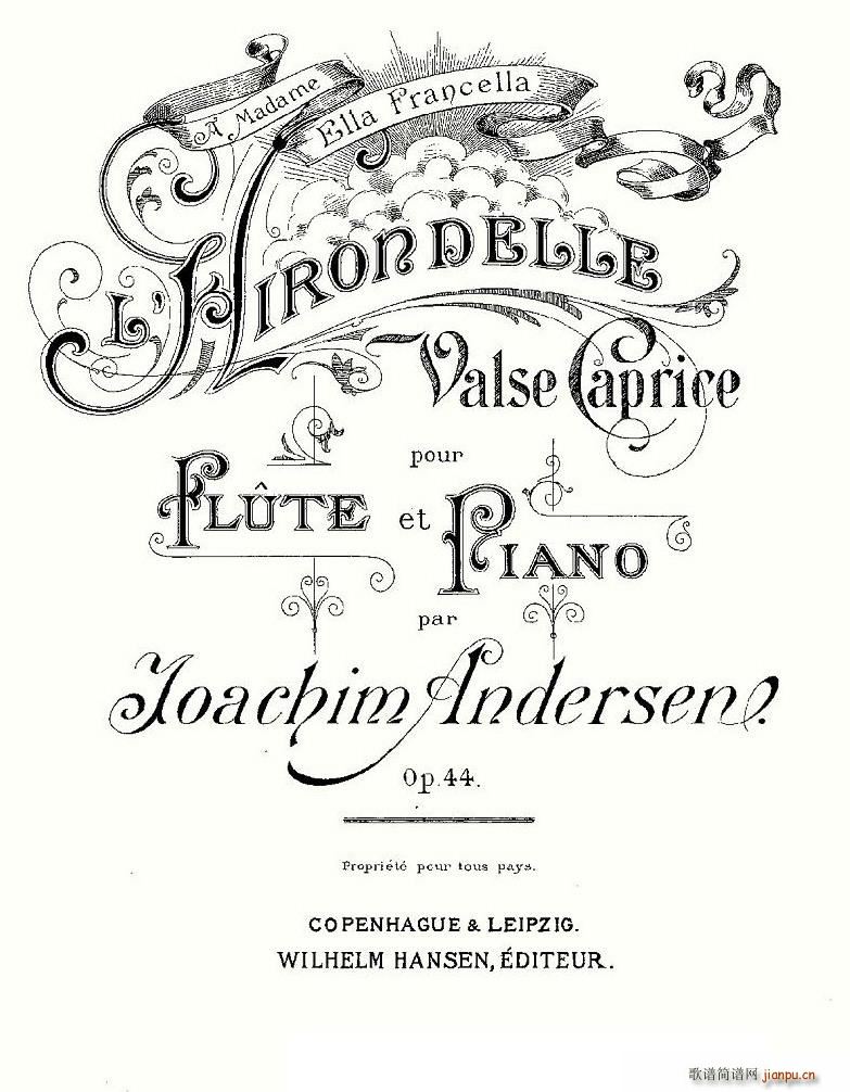 L'Hirondelle.Op.44（长笛+钢琴伴奏）1