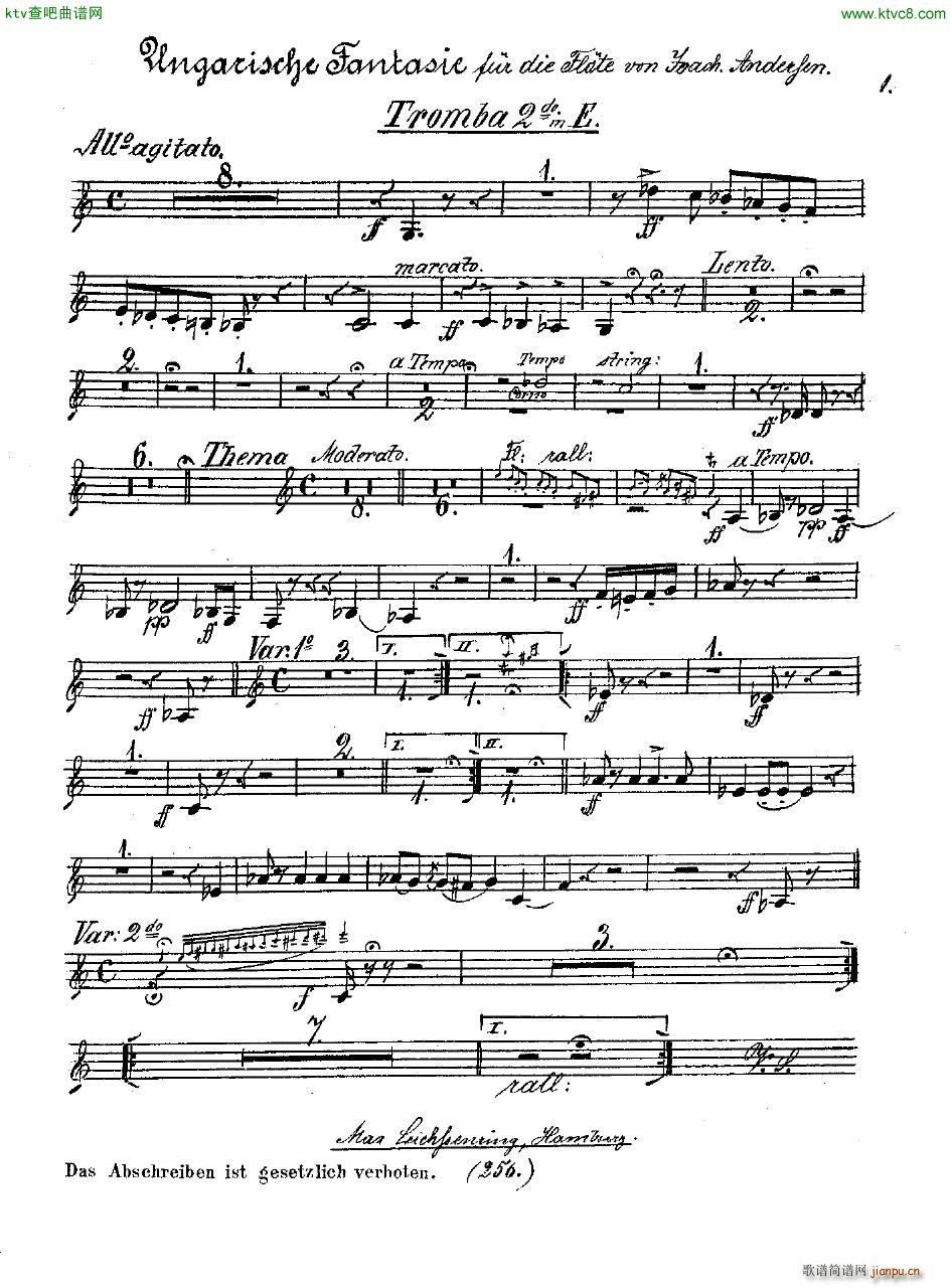 Andersen op 2 Ungarische Fantasie orch parts47