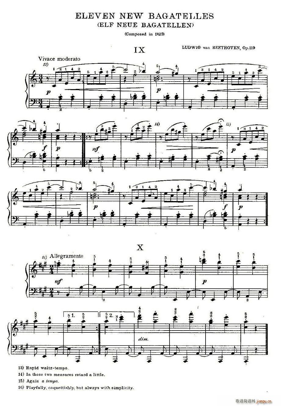 贝多芬钢琴小品Op.119 之九、十1