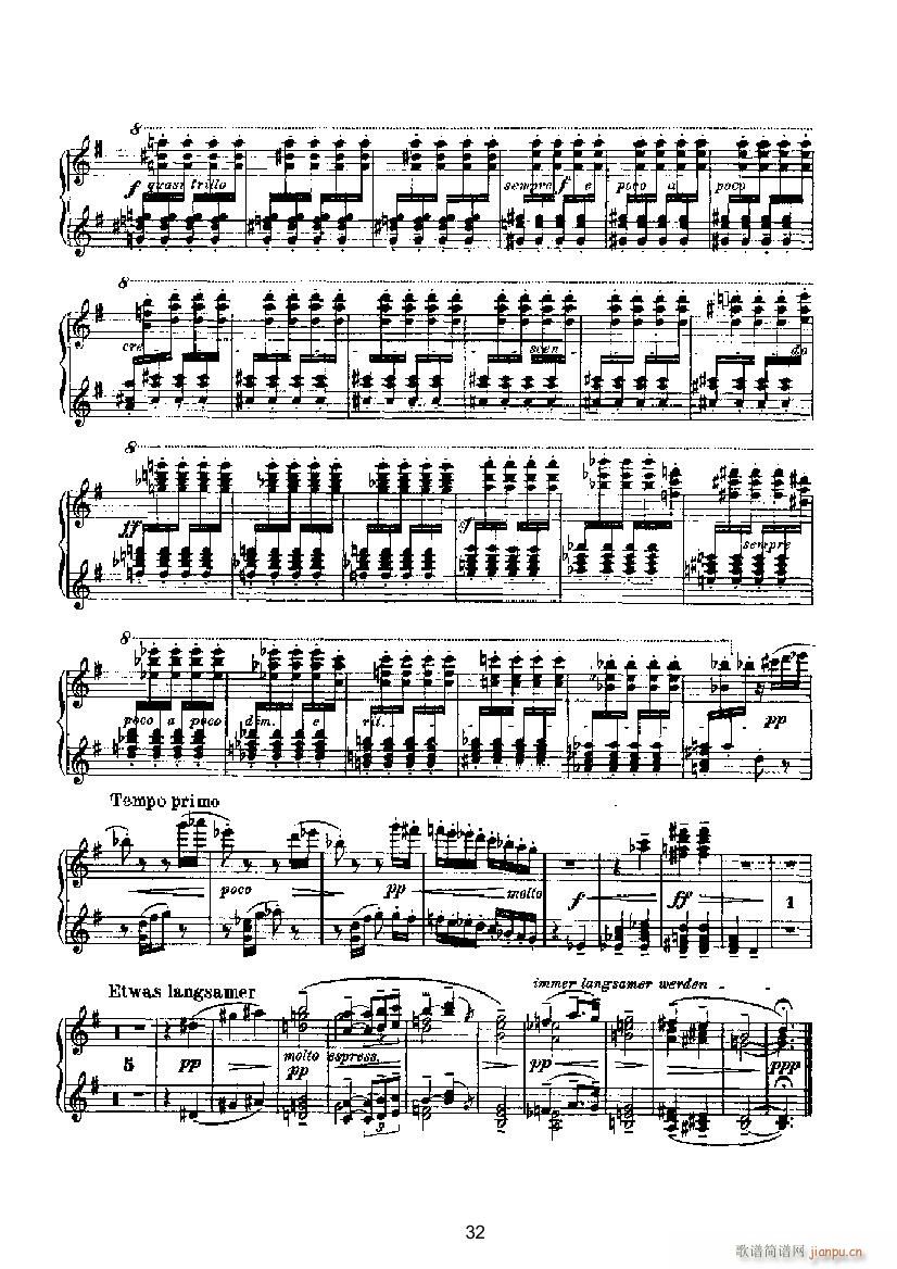 滑稽曲5（四手联弹） 键盘类 钢琴_马克斯.雷格尔6