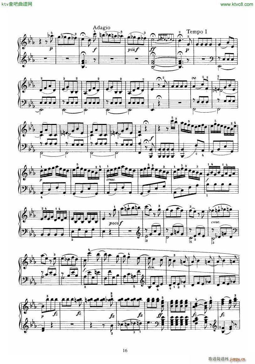 Piano Sonata No 52 in Eb16