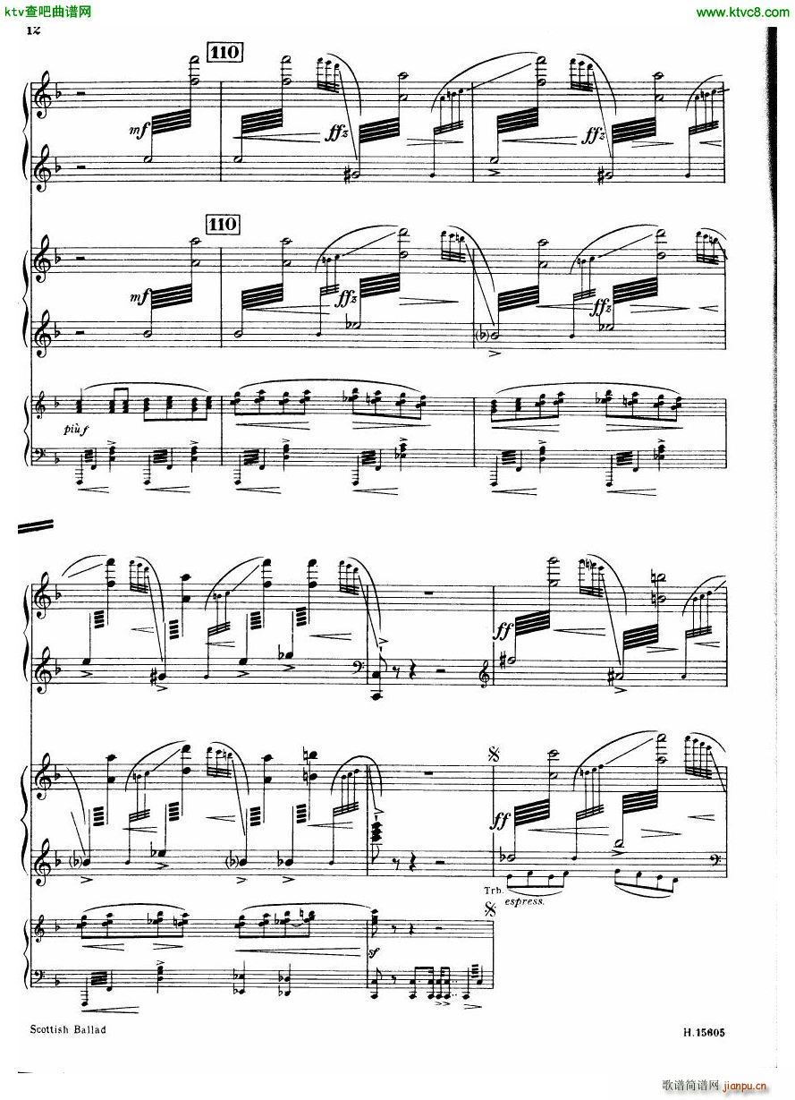 Britten Scottish Ballad op 26 arr for 2 pianos13