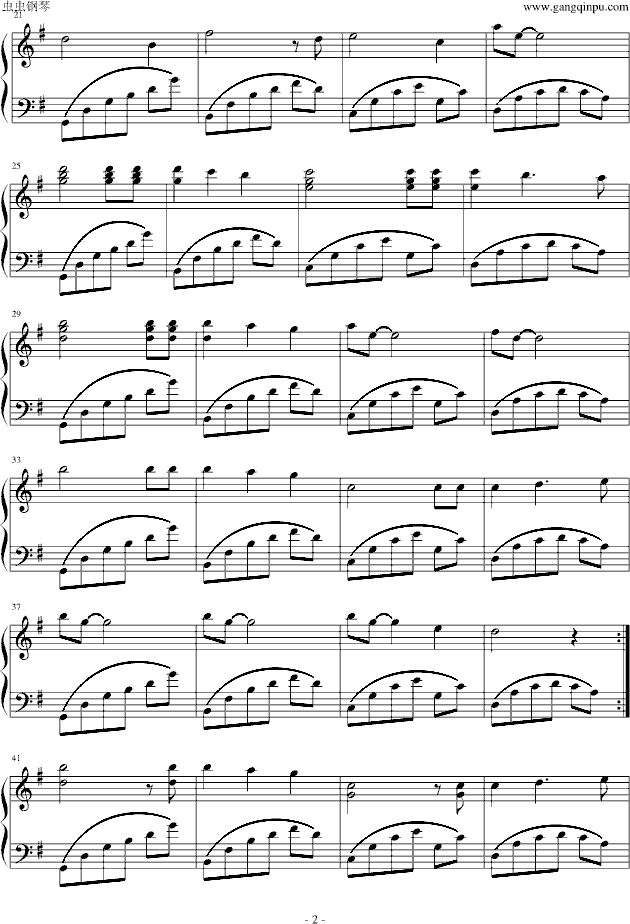 Try To Remember 简单版-钢琴谱(钢琴曲)-Brothers Four2