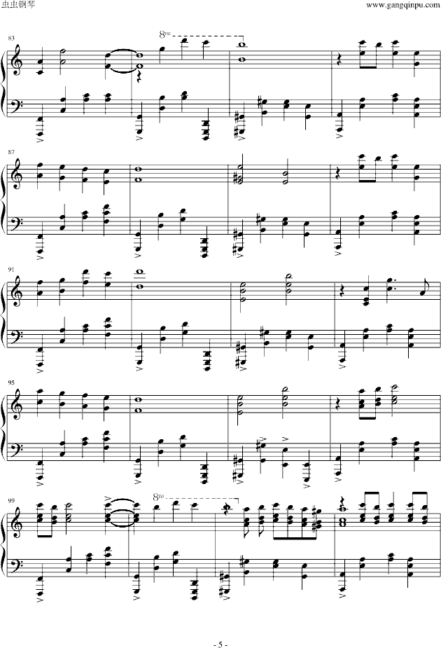 地下城与勇士-钢琴谱(钢琴曲)-游戏5