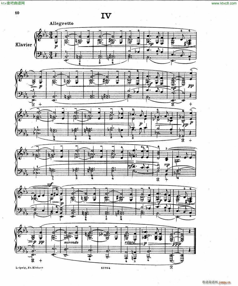 Fuchs Robert Improvisation pour clavier op 118