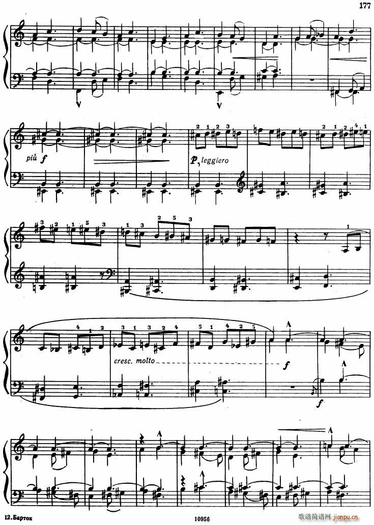 Bartok SZ 107 Mikrokosmos for Piano 140 15338