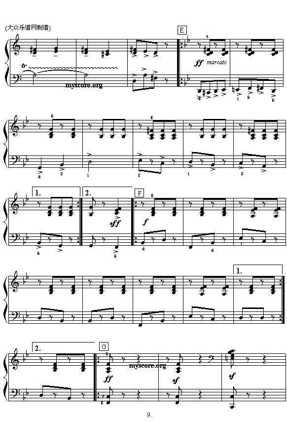 哈恰图良：戈帕克舞曲（四手联弹）9