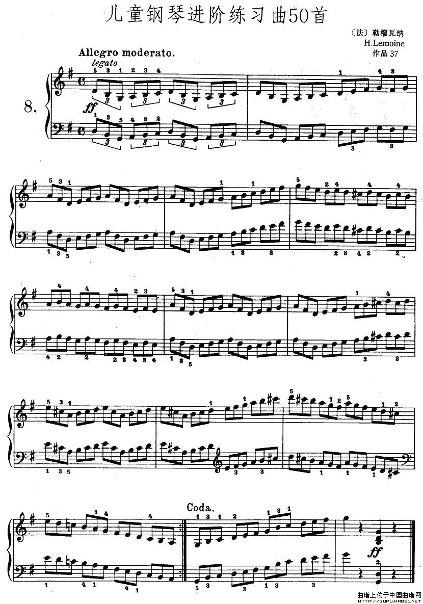 儿童钢琴进阶练习曲50首之81