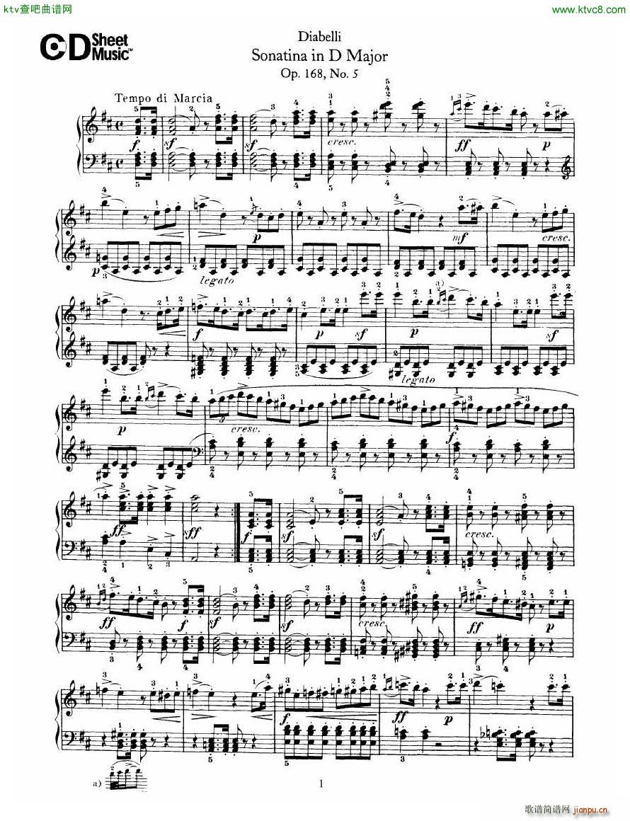 Diabelli Sonatinas Op 168 No 1 7 34P19