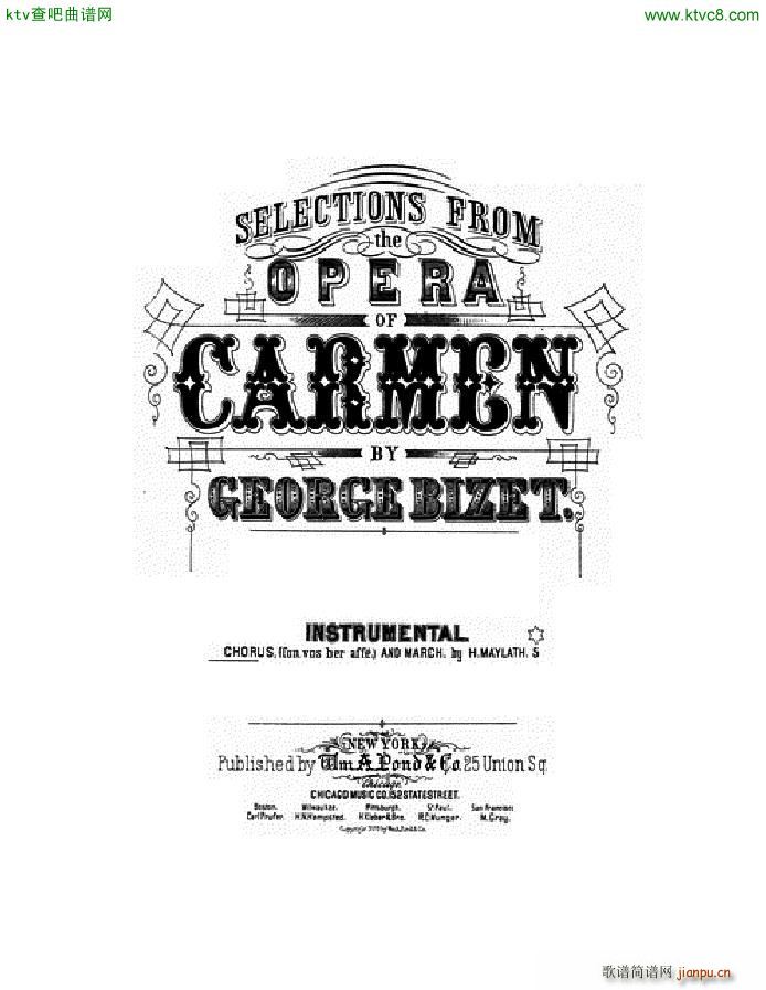 Bizet Carmen Chorus and March arr Maylath1