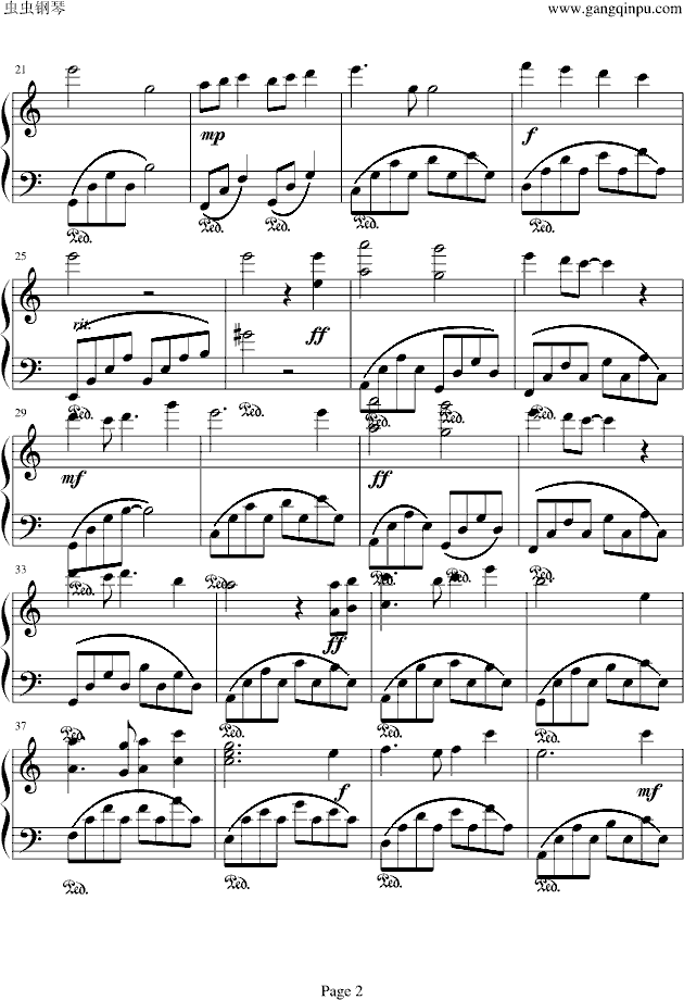天空之城(初学者的天空)-钢琴谱(钢琴曲)-久石让2