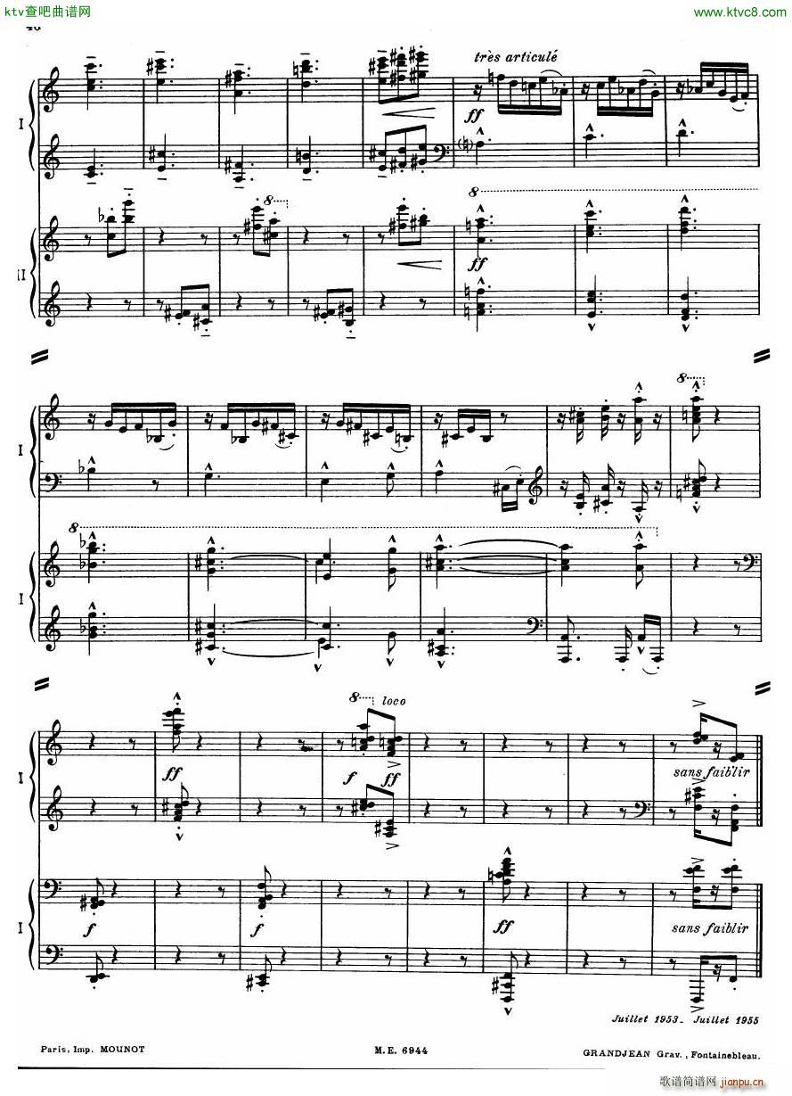 Auric Partita for two pianos40
