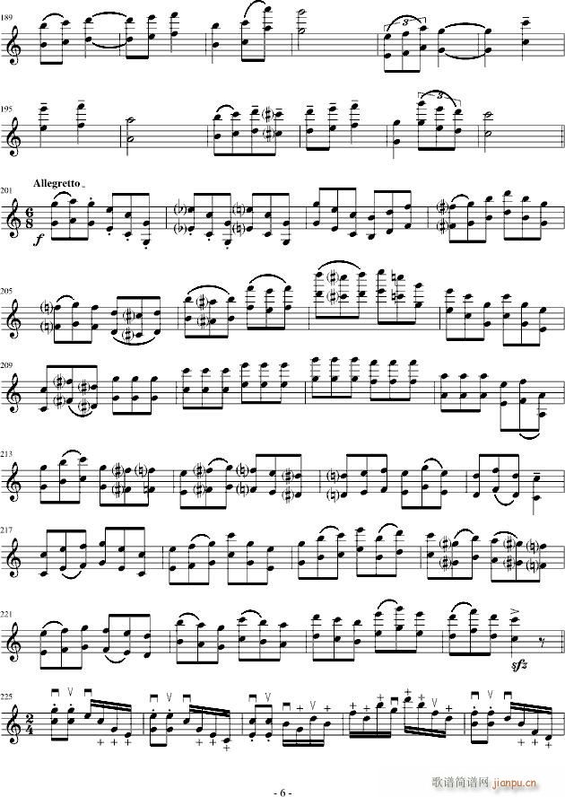 莫扎特主题炫技变奏曲（小提琴版）_莫扎特6
