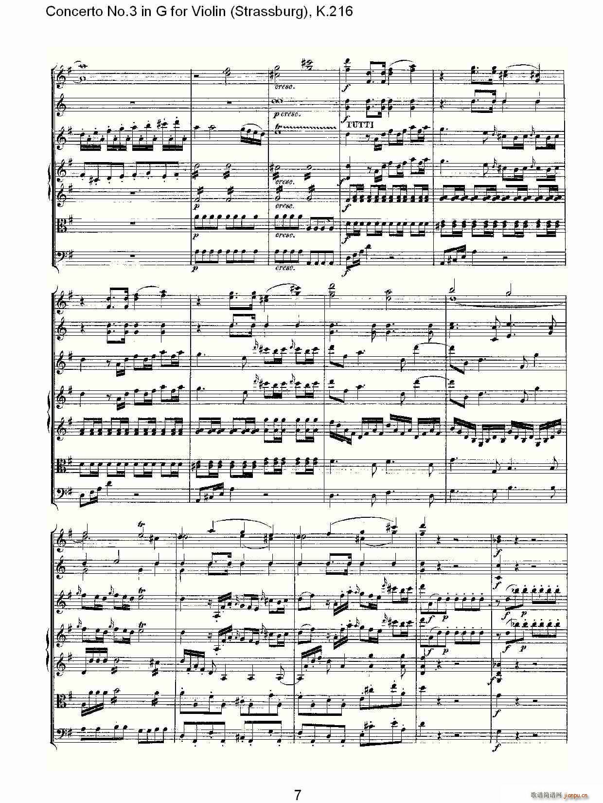 Concerto No.3 in G for Violin K.216（G调小提琴第三协奏曲, K）7
