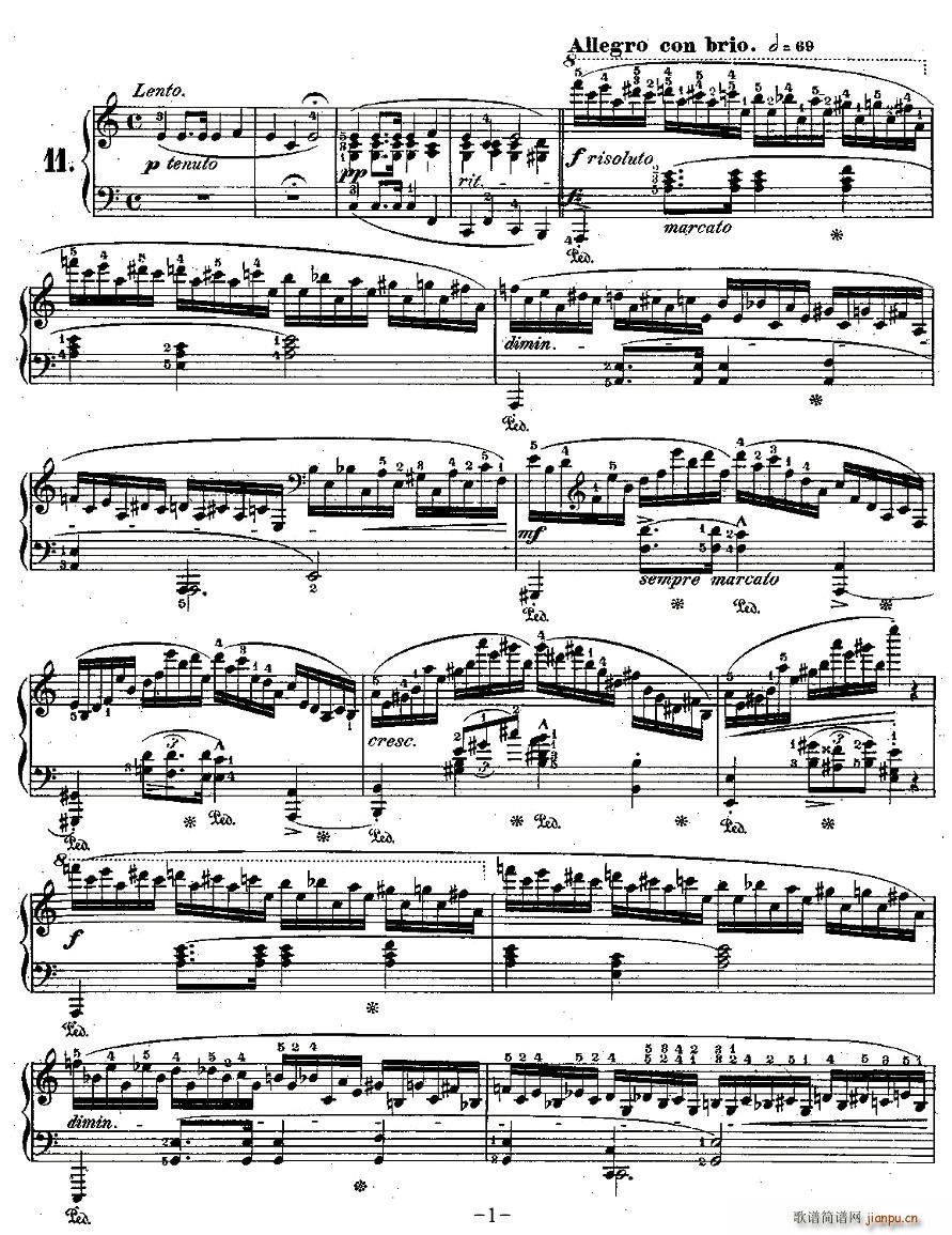 肖邦钢琴练习曲，Op.25之十一1