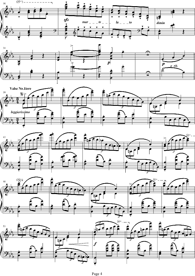 蓝色多瑙河-Schulz-Evler改编-钢琴谱(钢琴曲)-约翰・斯特劳斯4