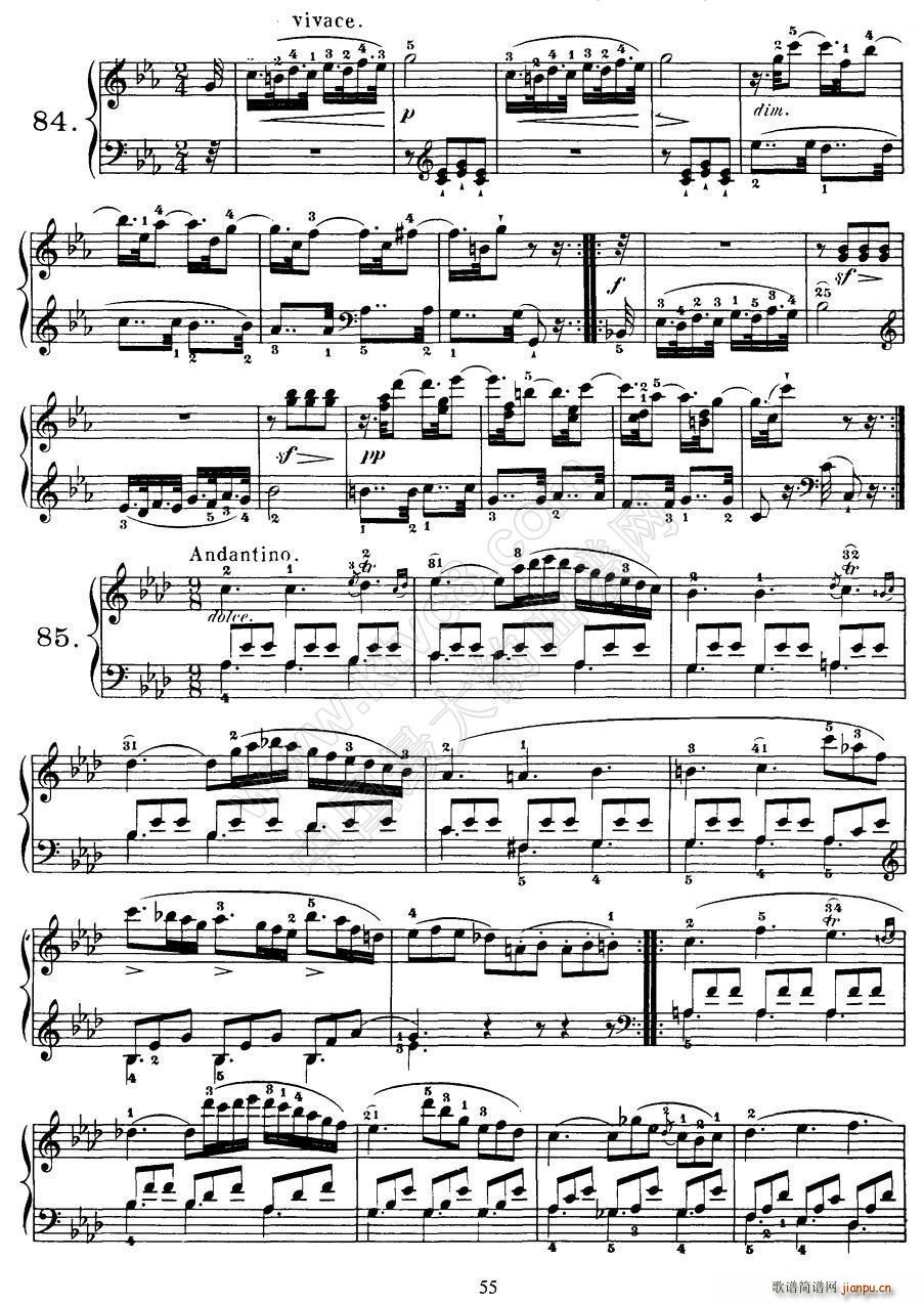 Czerny - 100 Progressive Studies Op 139（84―90）1