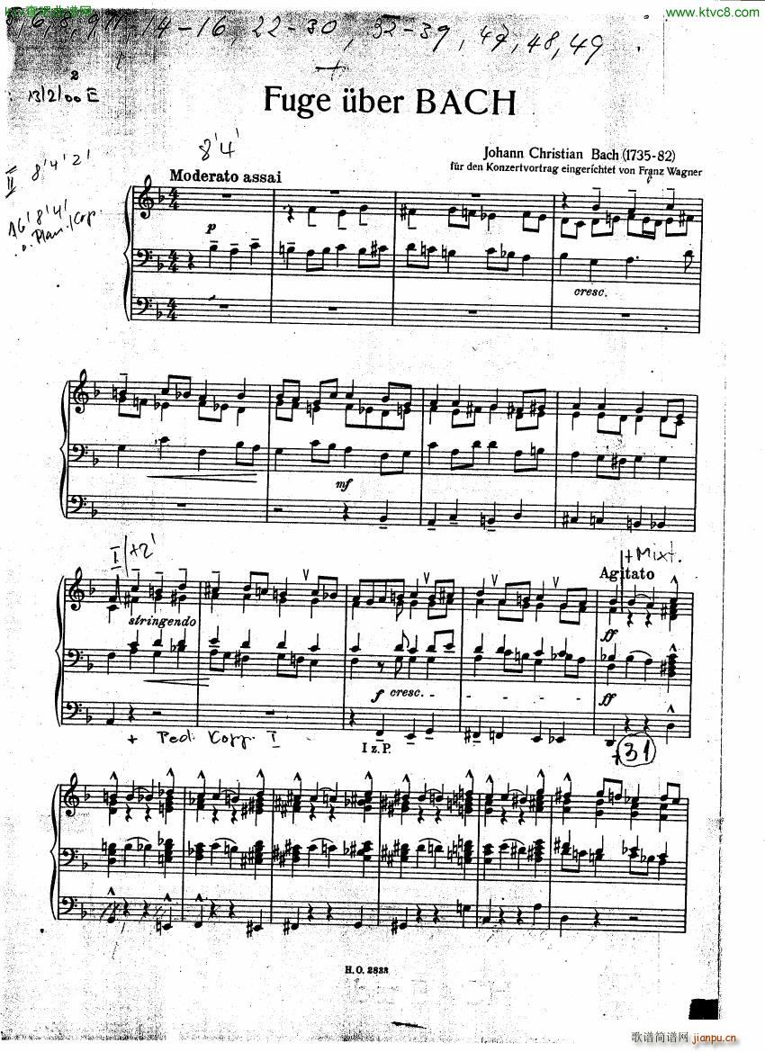 Bach JC Fugue F major on B A C H for organ1