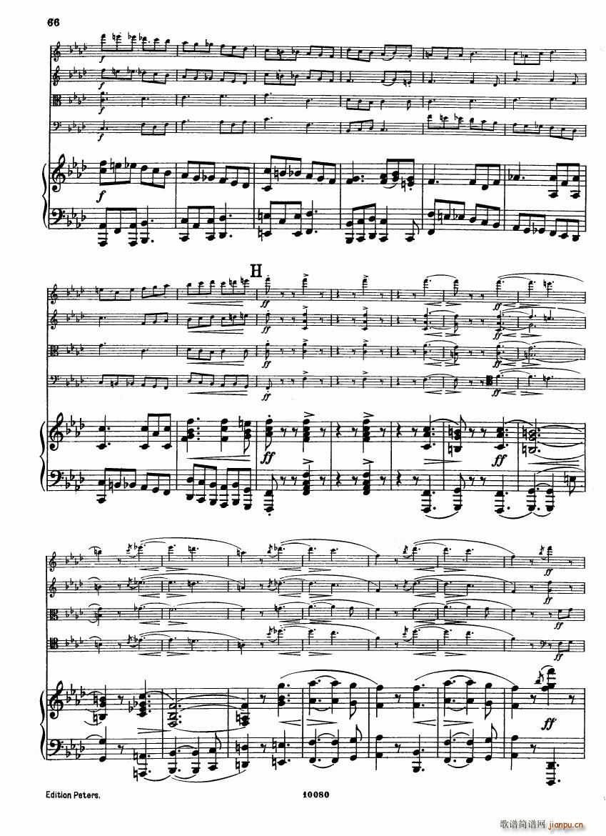 Brahms op 34 Piano Quintet f minor score 二24
